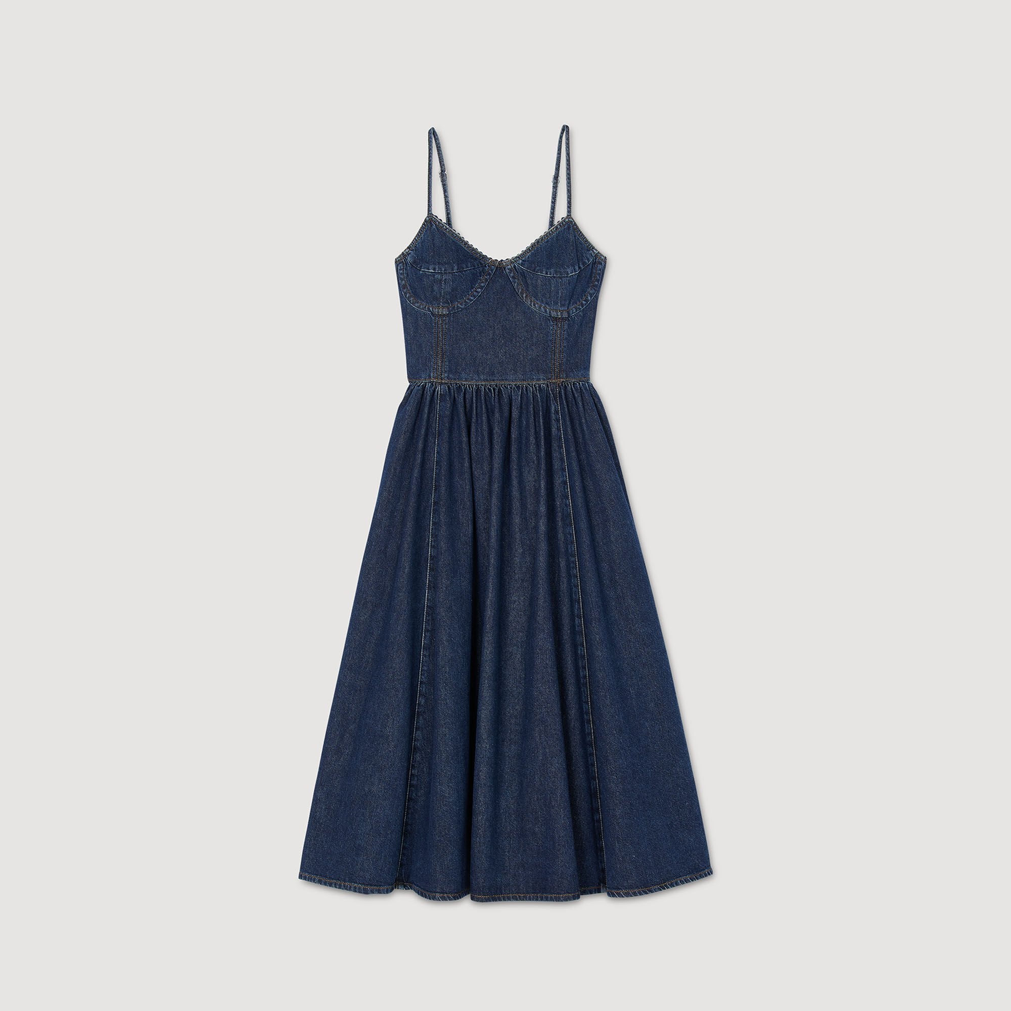 Midi denim dress Blue Jean Sandro Women
