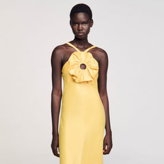 Floral detail maxi dress Straw Sandro Women