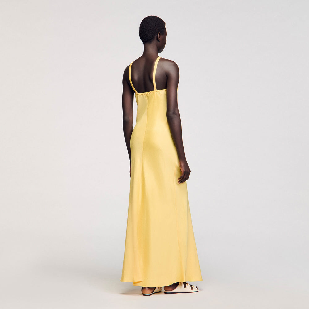 Floral detail maxi dress Straw Sandro Women