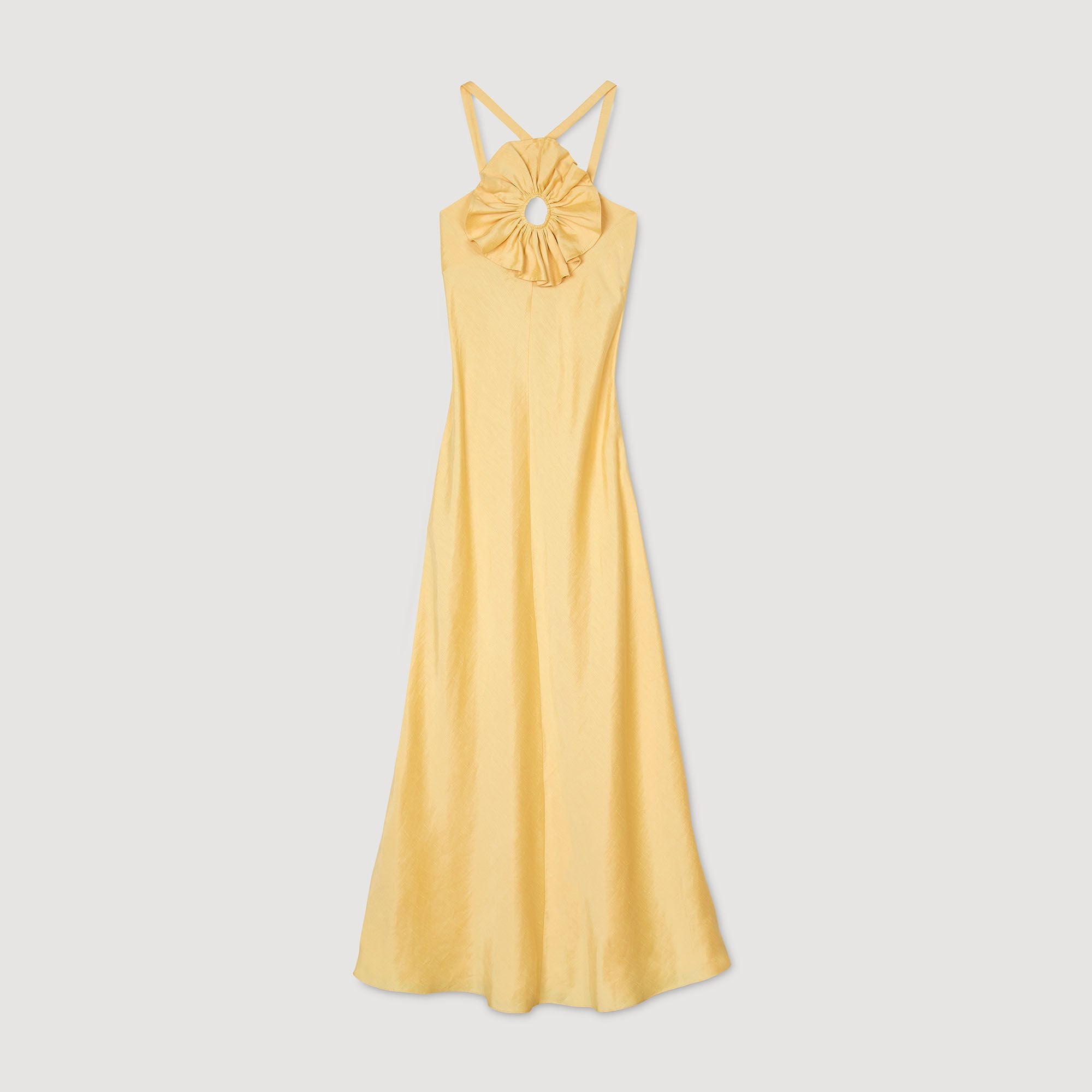 Floral detail maxi dress Straw Sandro Women