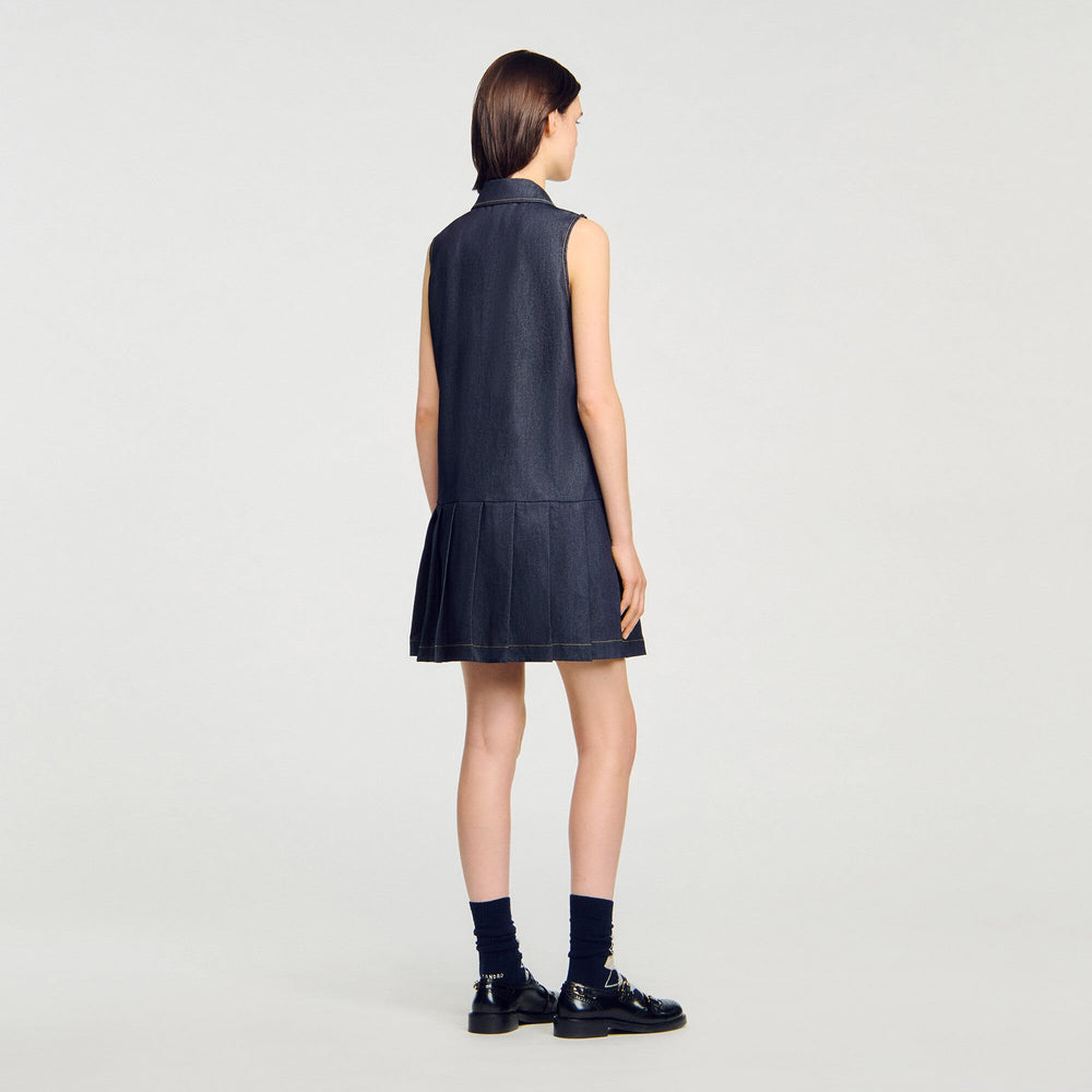 Mini denim dress Deep Blue Sandro Women