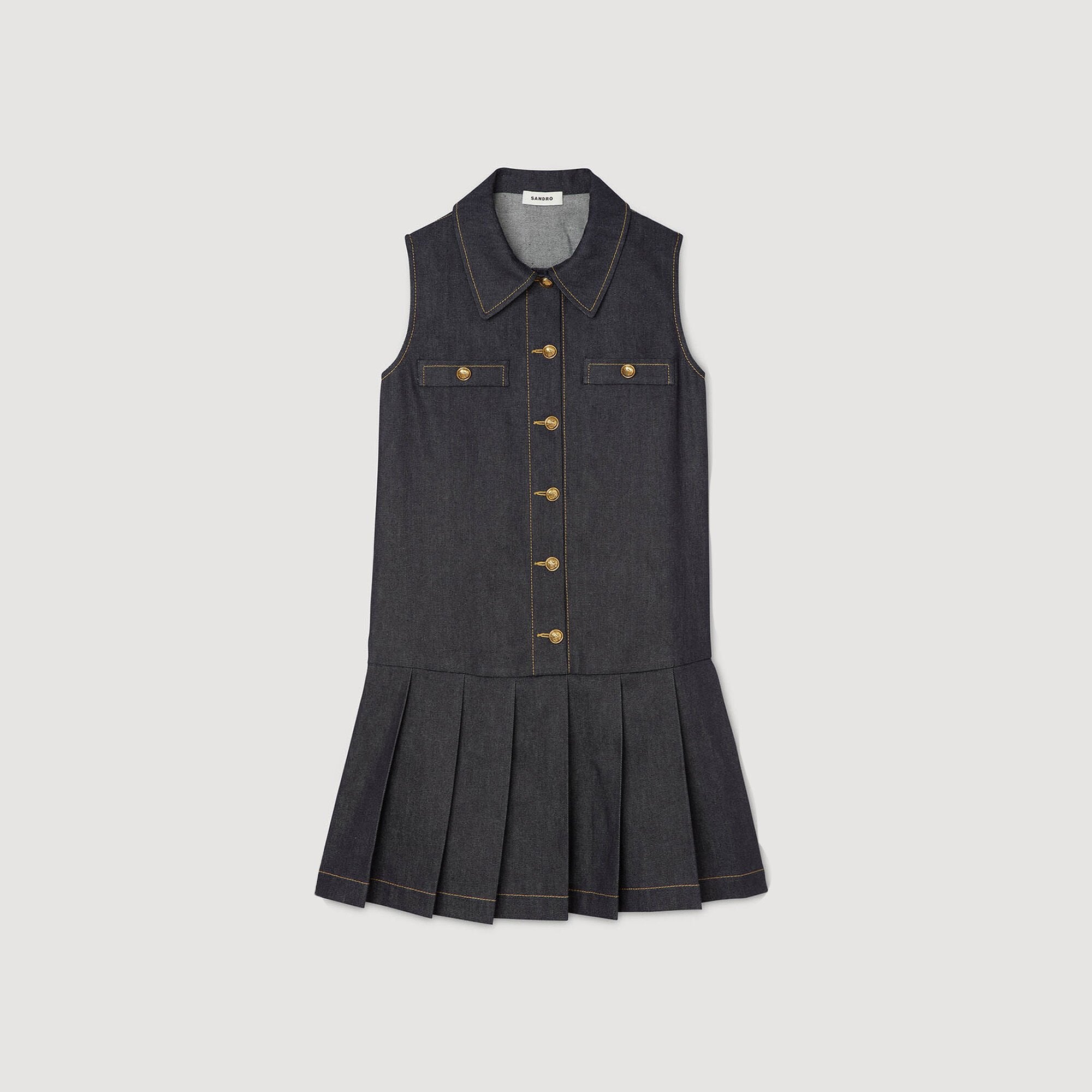 Mini denim dress Deep Blue Sandro Women