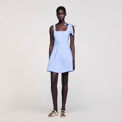 Mini striped dress Blu / White Sandro Women