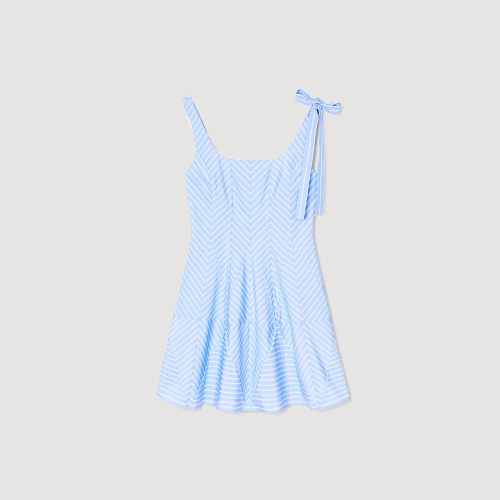 Mini striped dress Blu / White Sandro Women