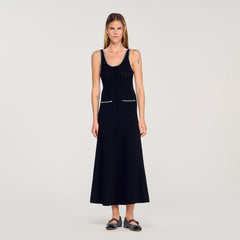 Beaded dress Black Sandro Women