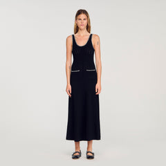 Beaded dress Black Sandro Women