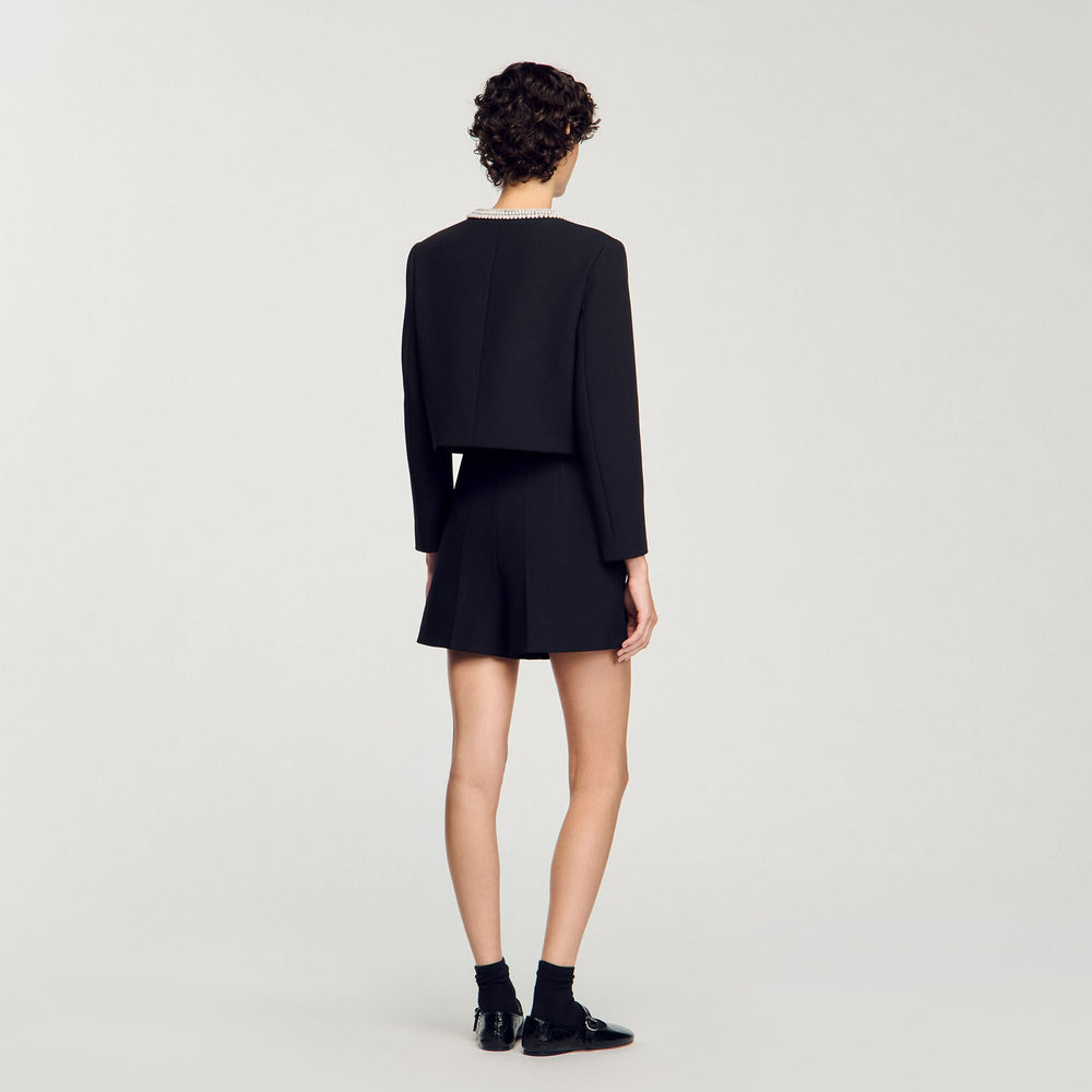 High-waisted shorts Black Sandro Women