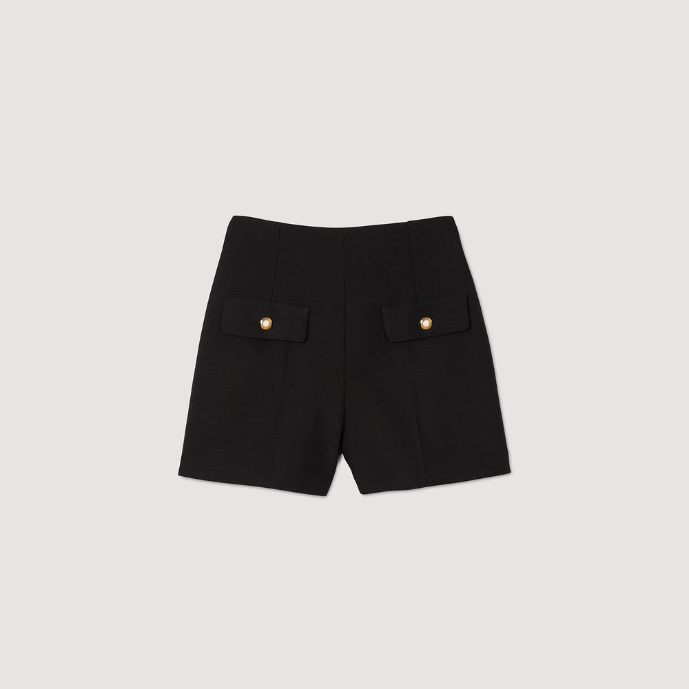 High-waisted shorts Black Sandro Women