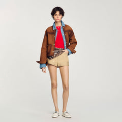 Carpenter shorts Beige Sandro Women