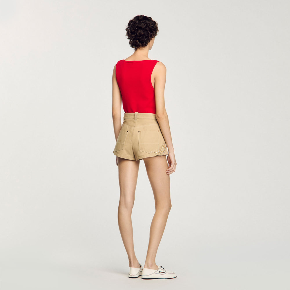 Carpenter shorts Beige Sandro Women