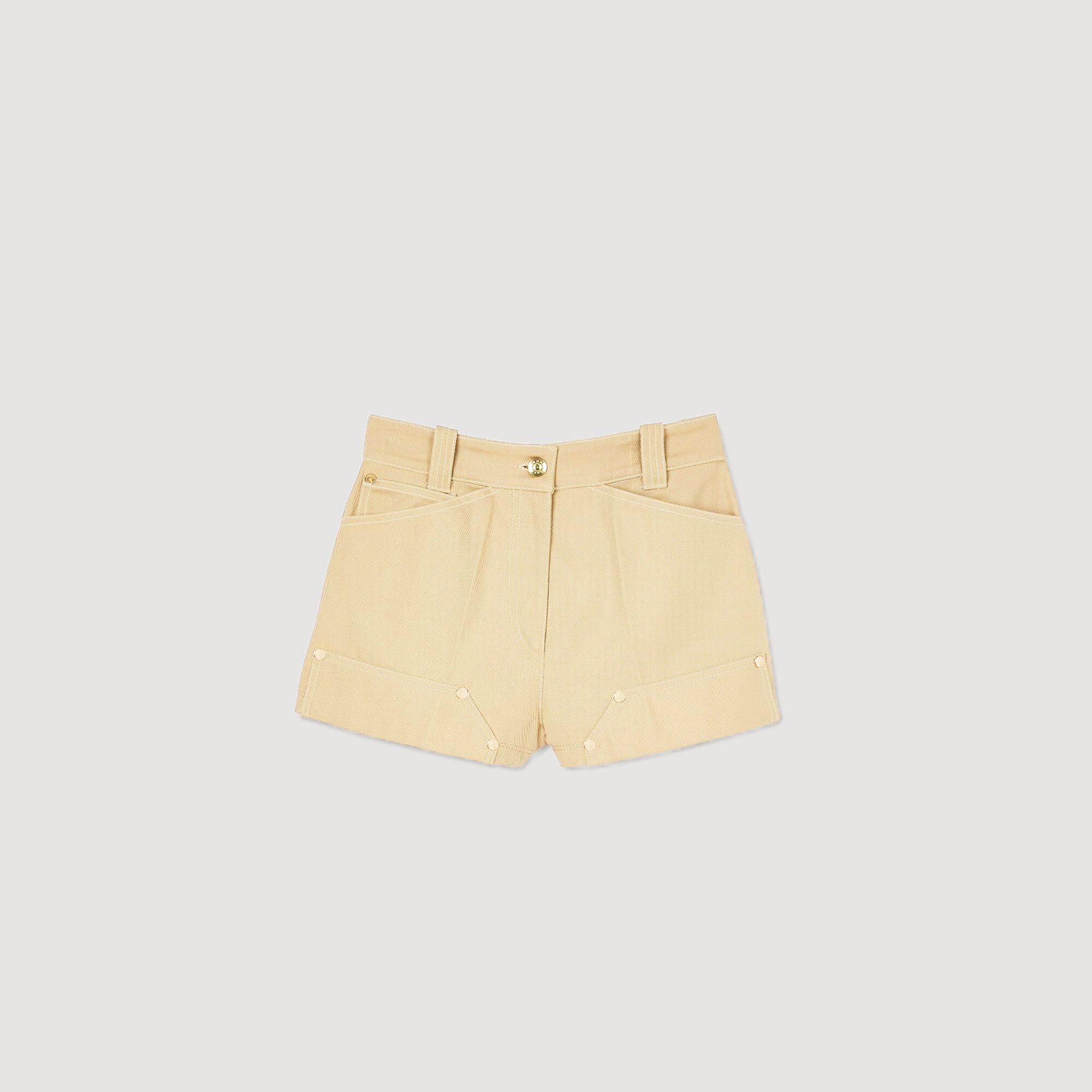 Carpenter shorts Beige Sandro Women