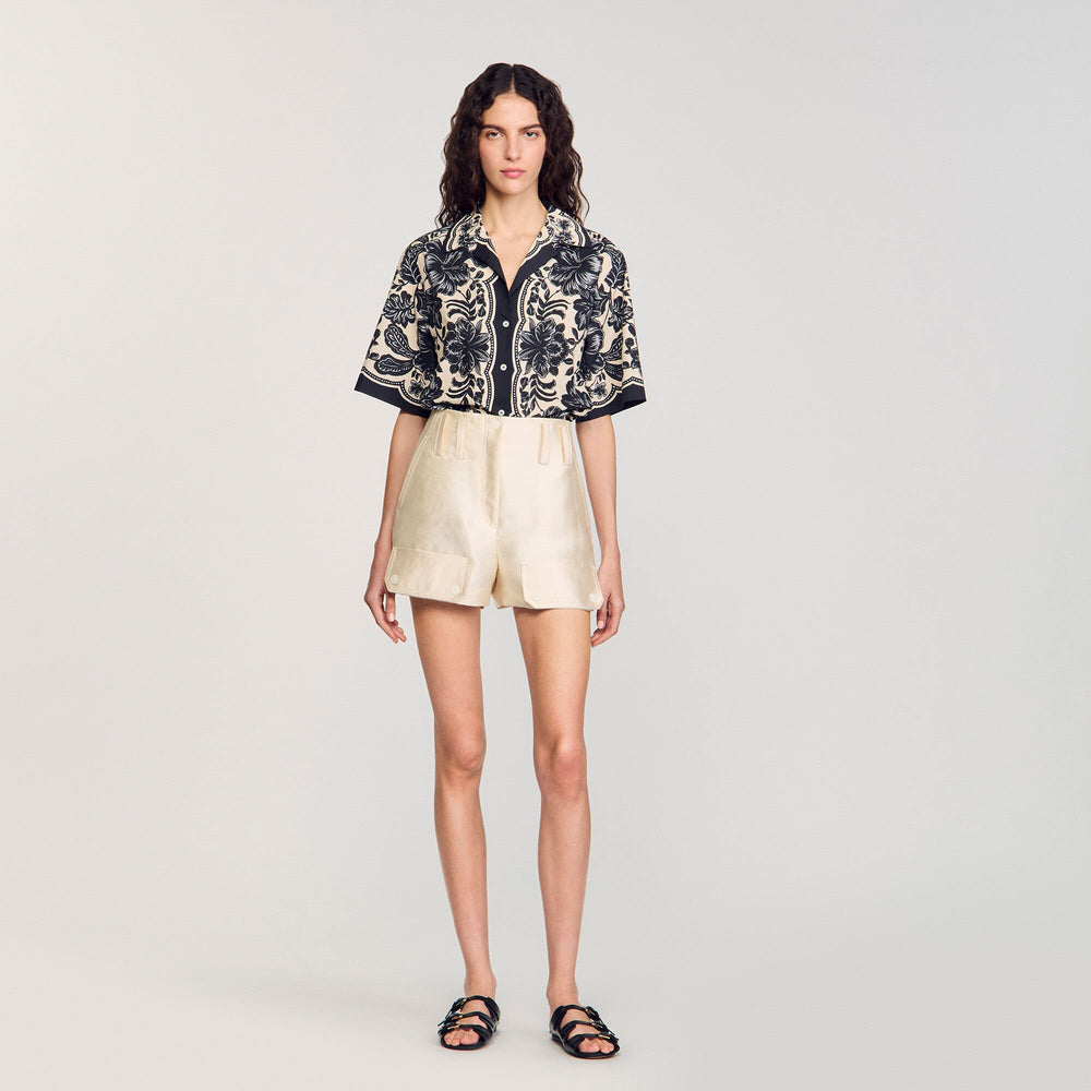 Cargo shorts Ecru Sandro Women