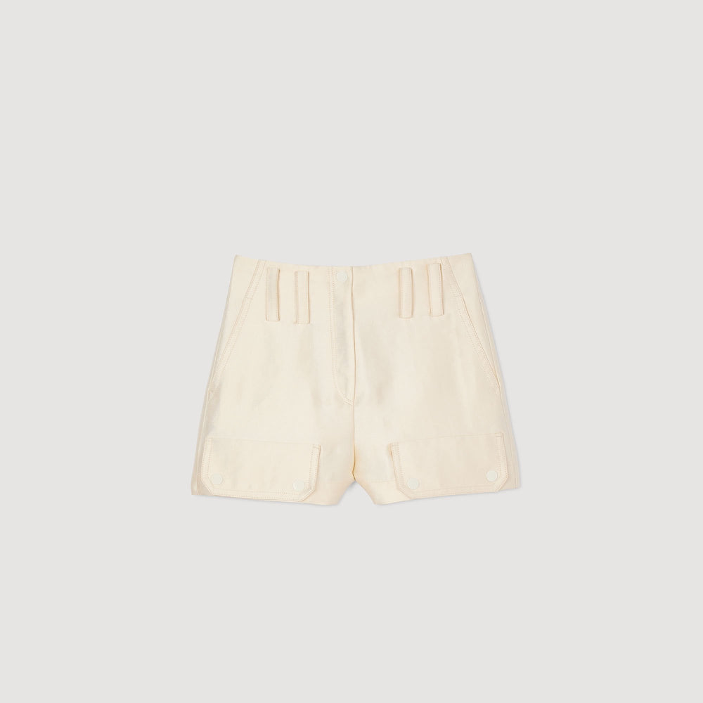 Cargo shorts Ecru Sandro Women