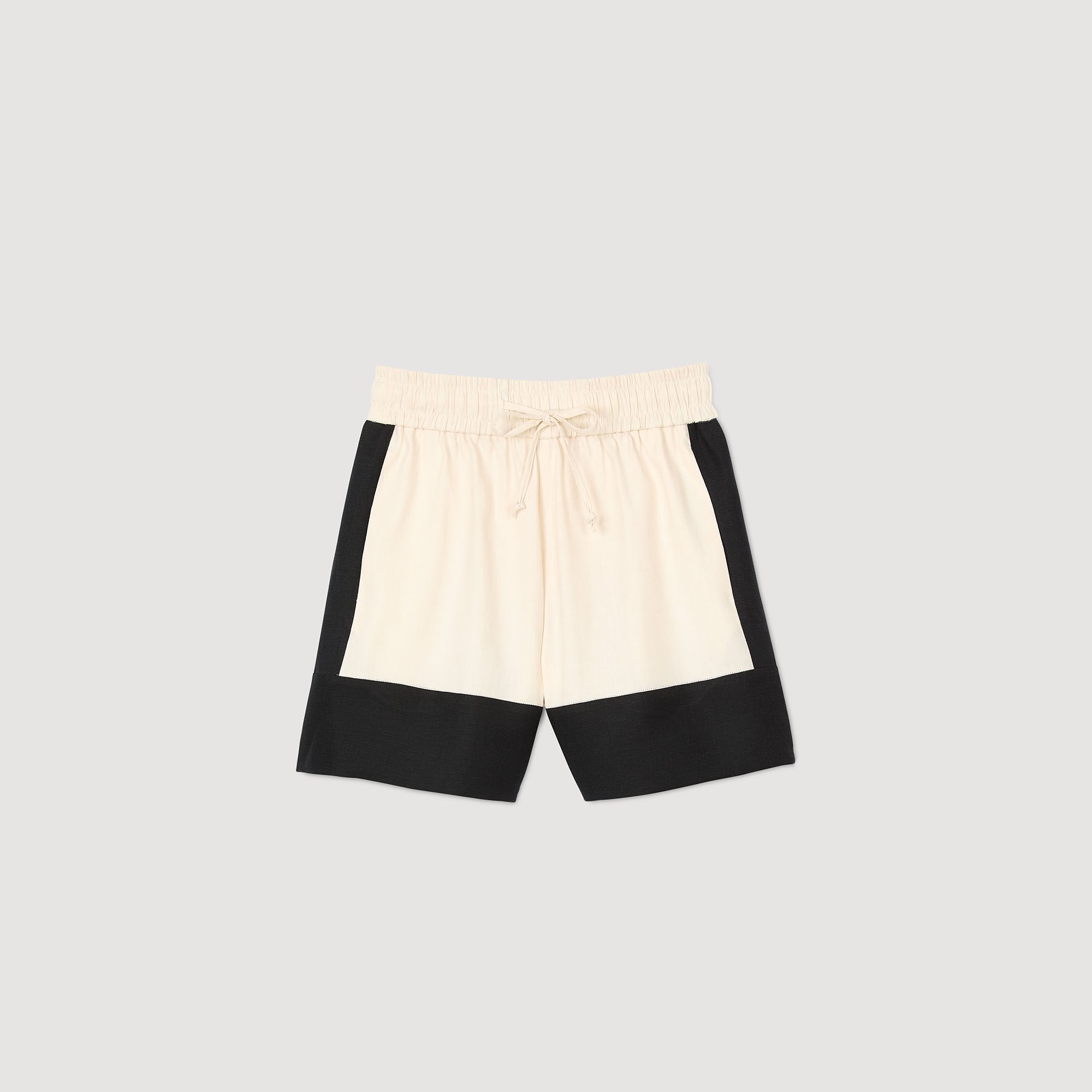 Two-tone shorts Ecru Sandro Women