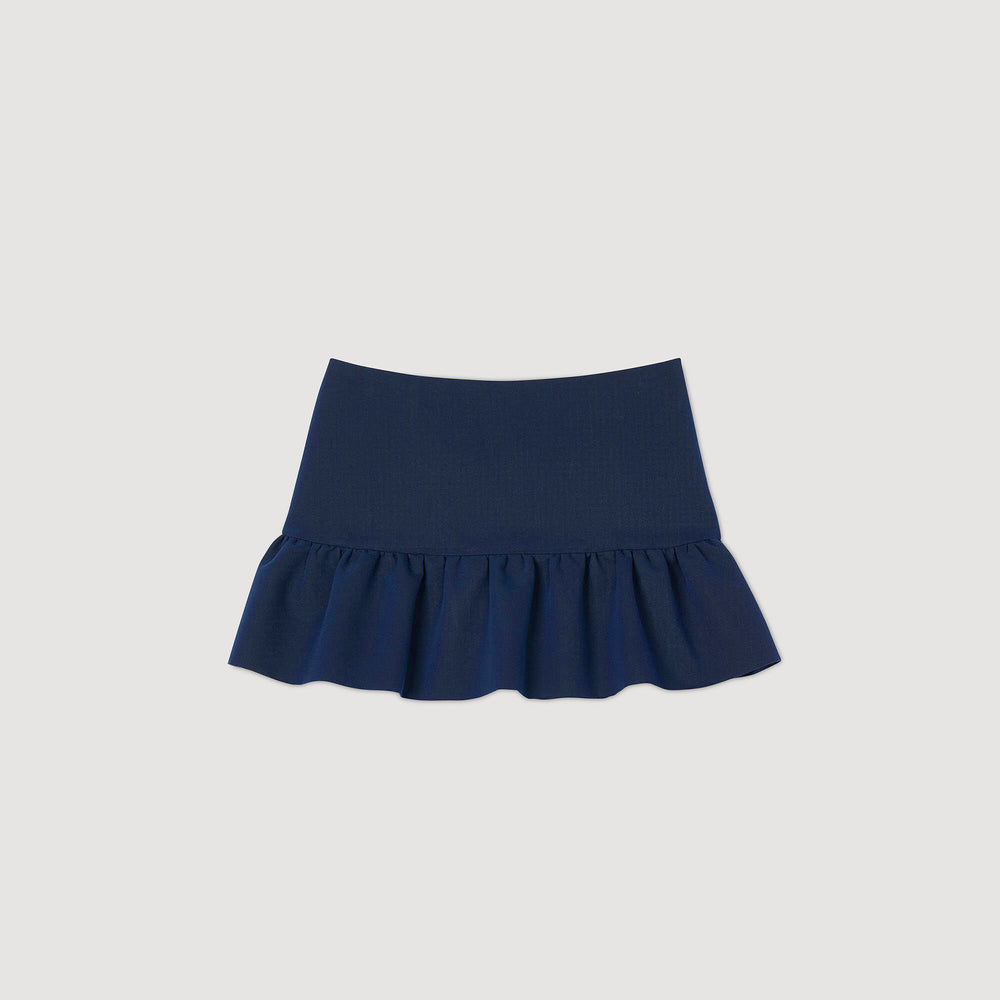 Flounced shorts Navy Blue Sandro Women