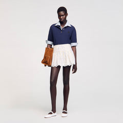 Striped skort Ecru / Jean Sandro Women