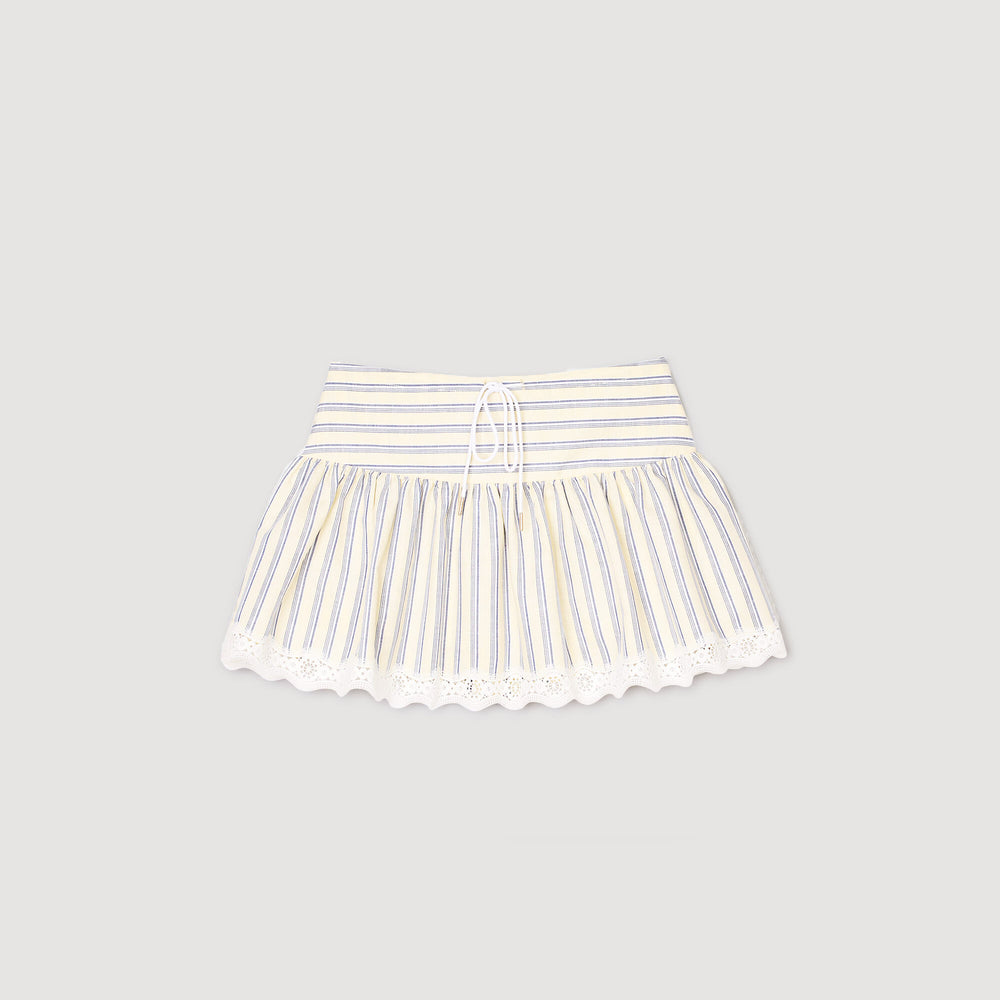 Striped skort Ecru / Jean Sandro Women
