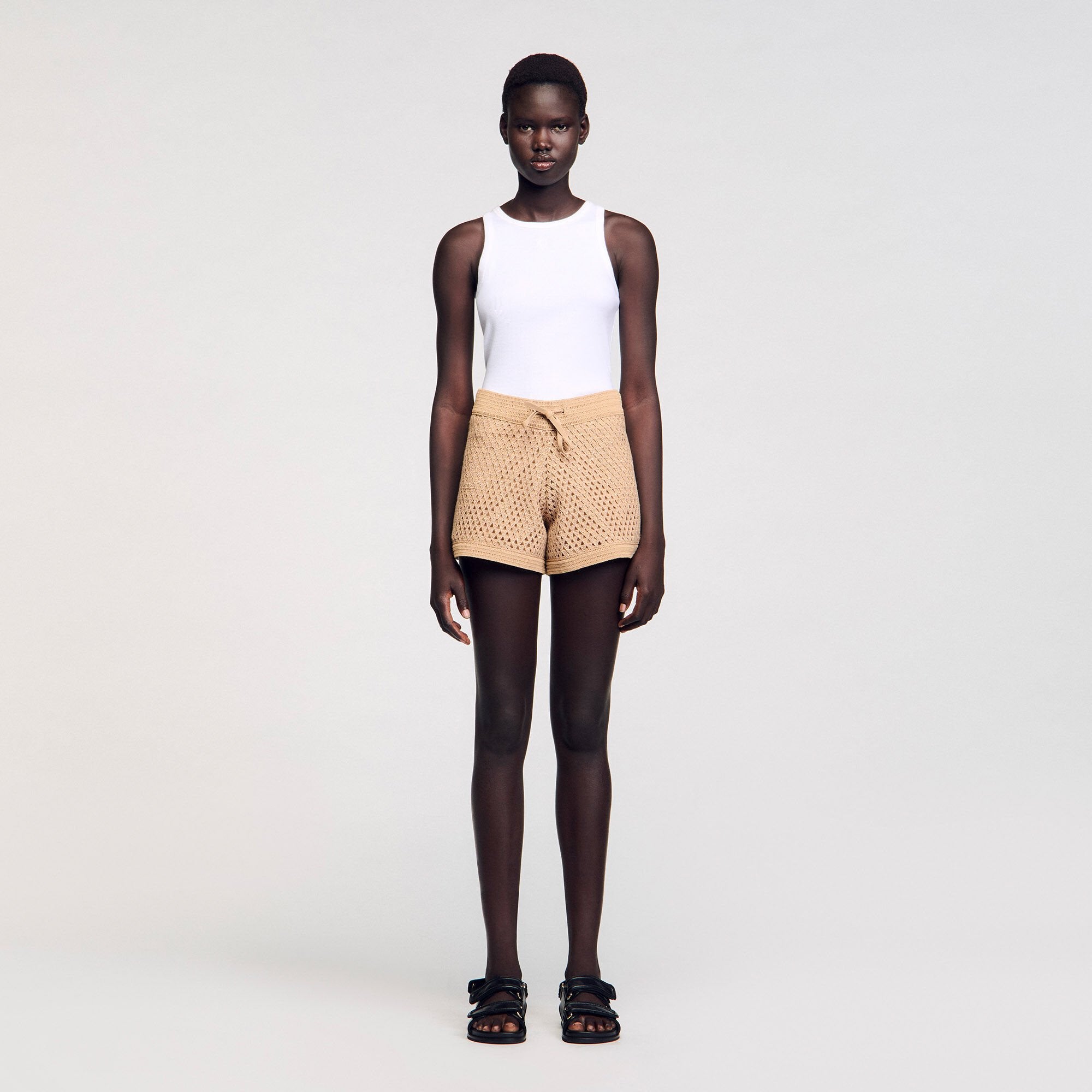 Strass shorts Sand Sandro Women