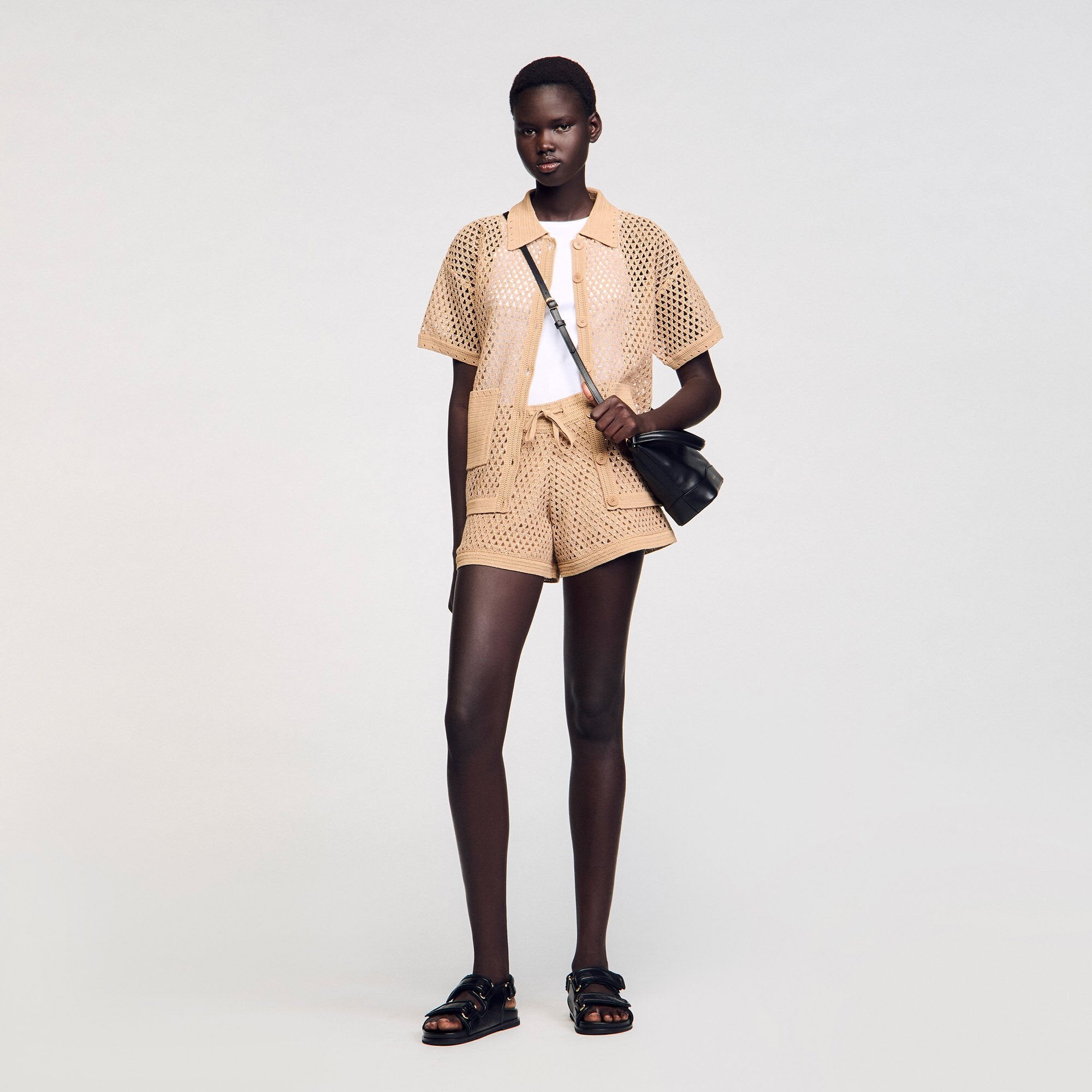 Strass shorts Sand Sandro Women