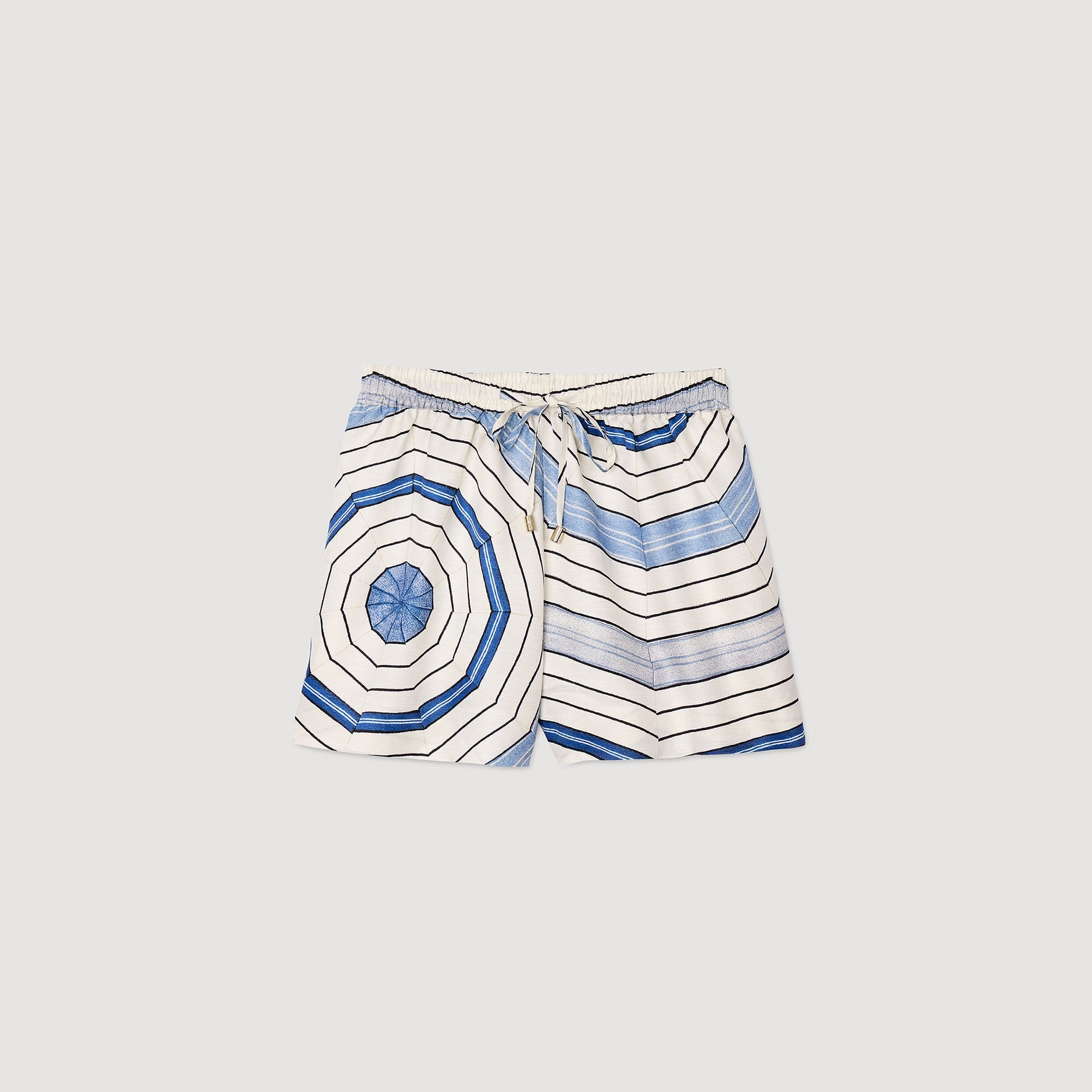 Spiral-motif shorts Sky Blue Sandro Women