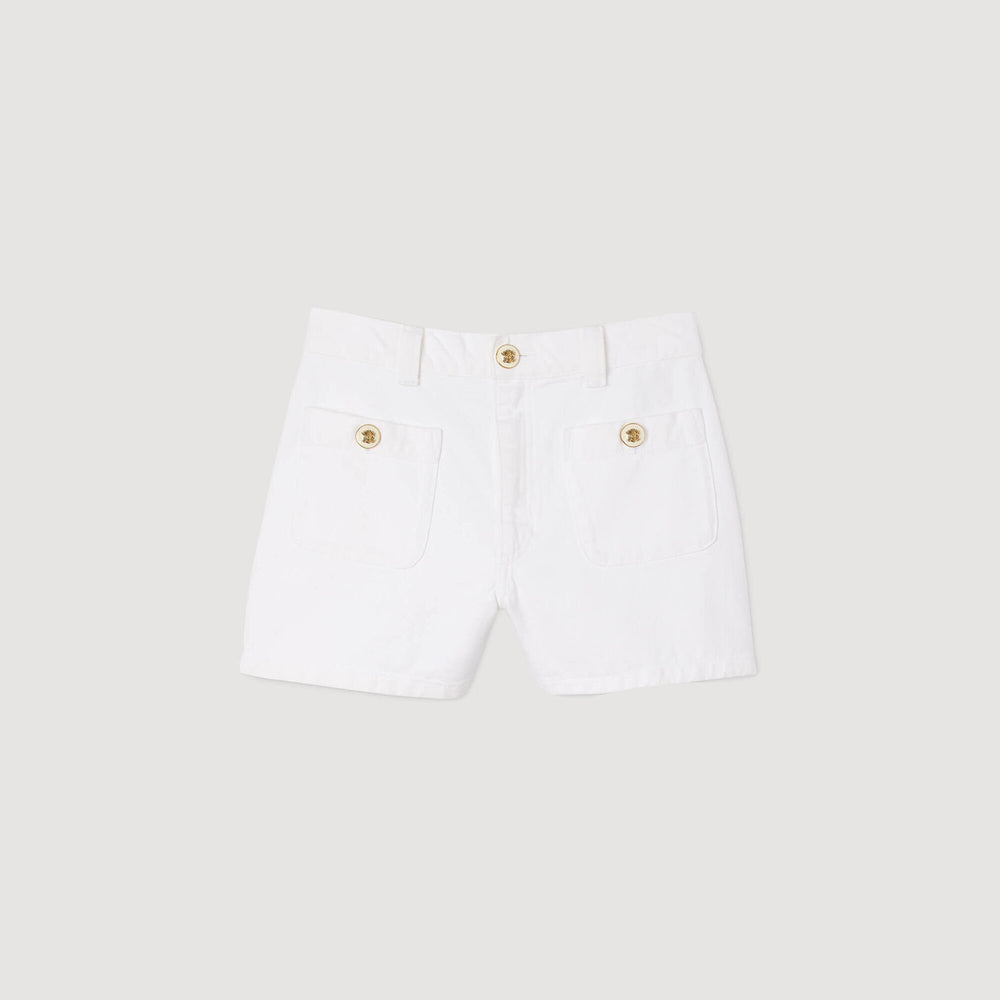 High waist denim shorts White Sandro Women