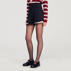Tailored flounced shorts Black Sandro Women