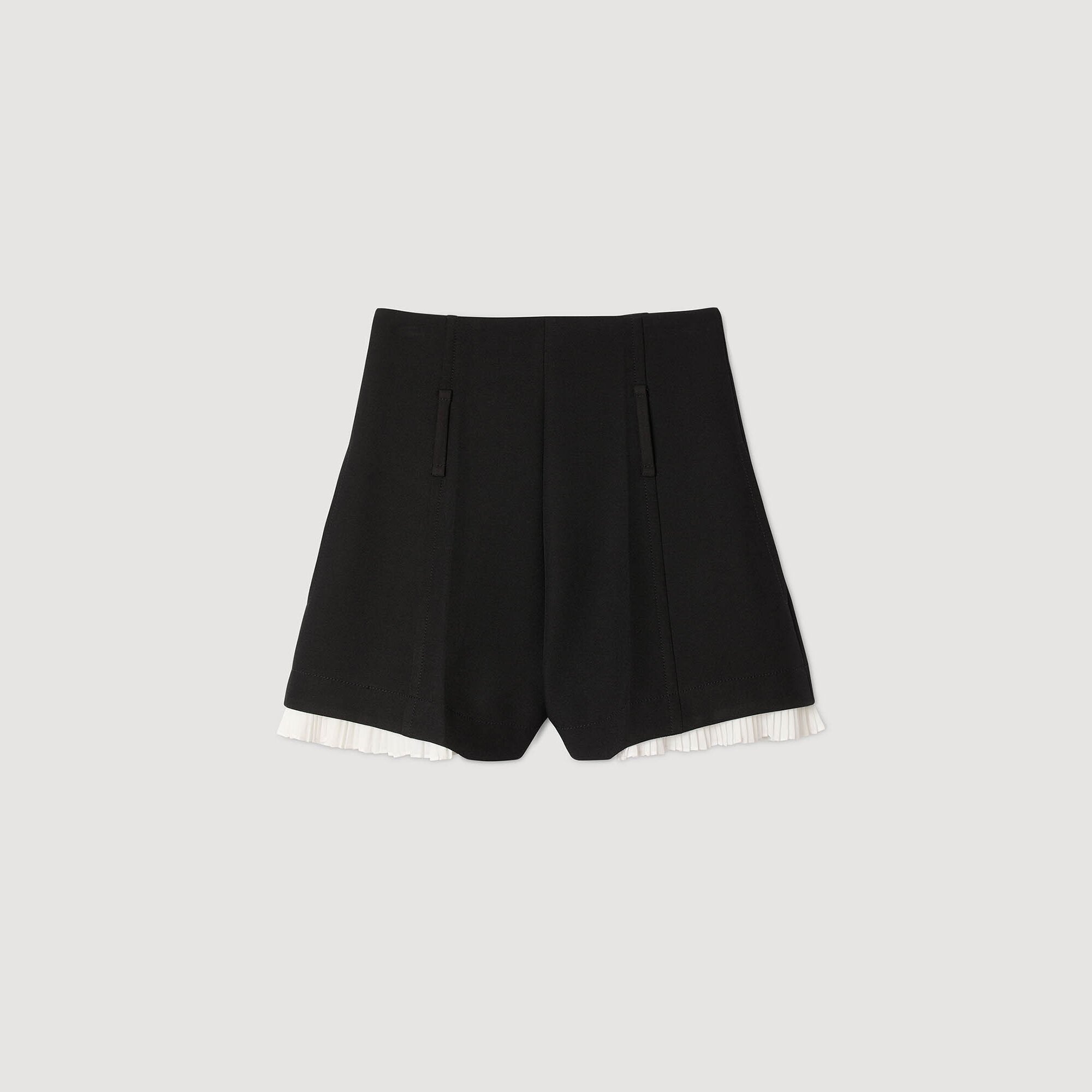 Tailored flounced shorts Black Sandro Women