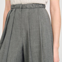 Pleated long shorts Grey Sandro Women