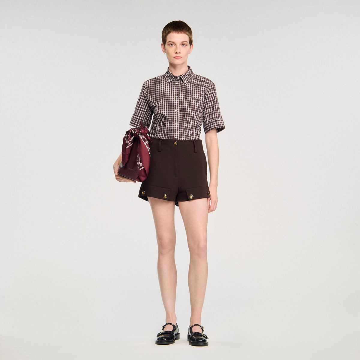 Carpenter shorts Brown Sandro Women