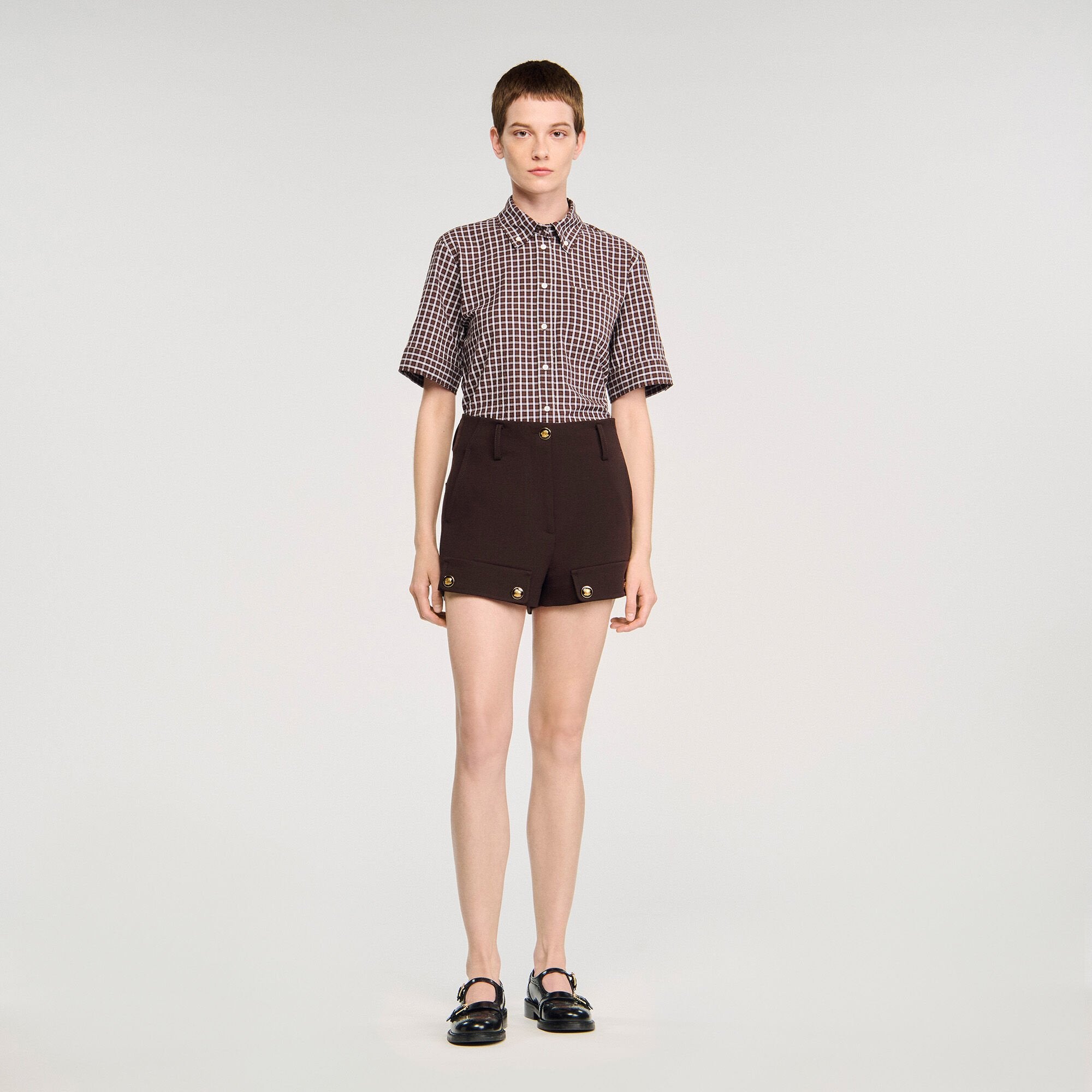 Carpenter shorts Brown Sandro Women