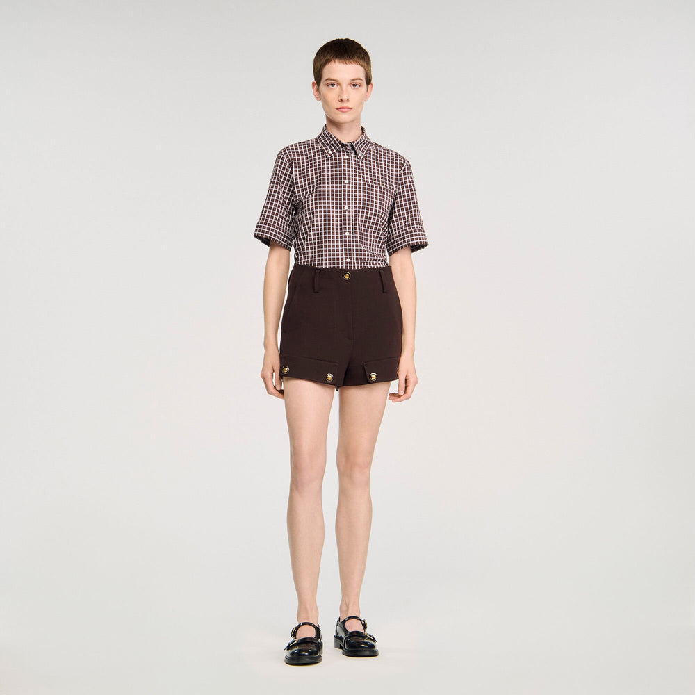 Carpenter shorts Brown Sandro Women