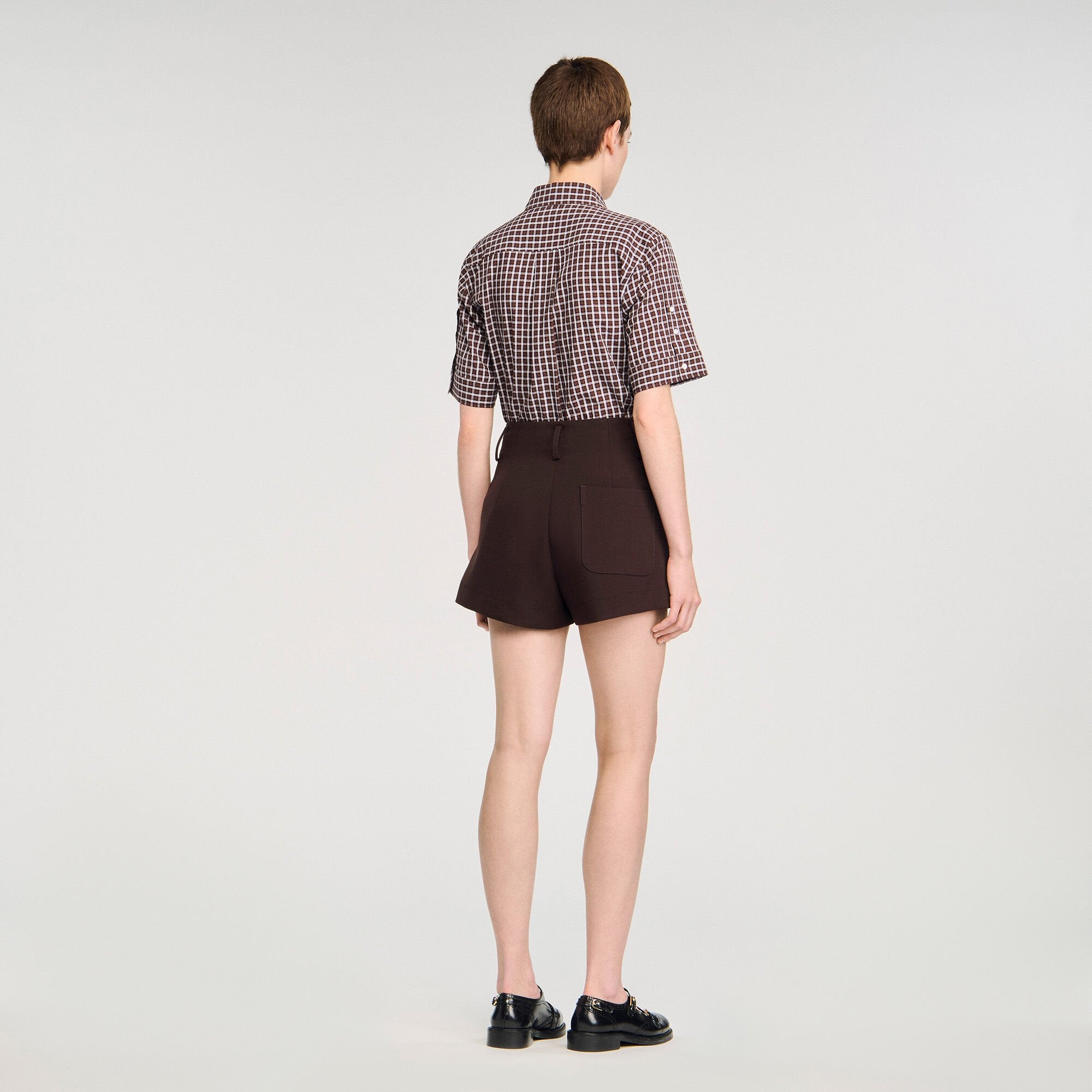 Carpenter shorts Brown Sandro Women