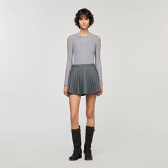 Pleated skort Grey Sandro Women