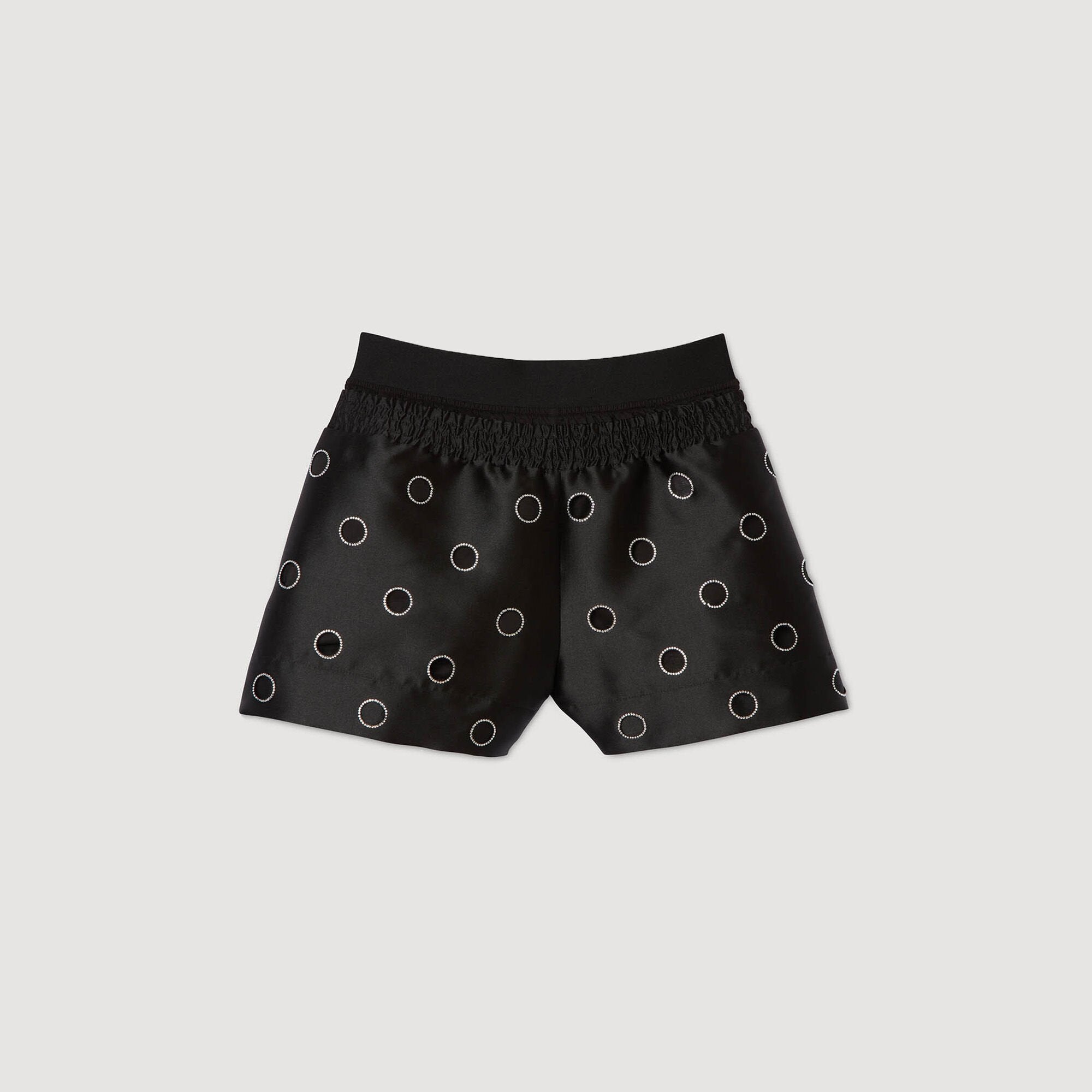 Rhinestone shorts Black Sandro Women