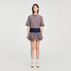 Checked skort Brown Sandro Women