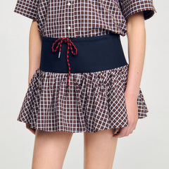 Checked skort Brown Sandro Women