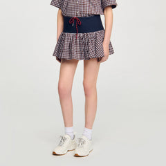 Checked skort Brown Sandro Women