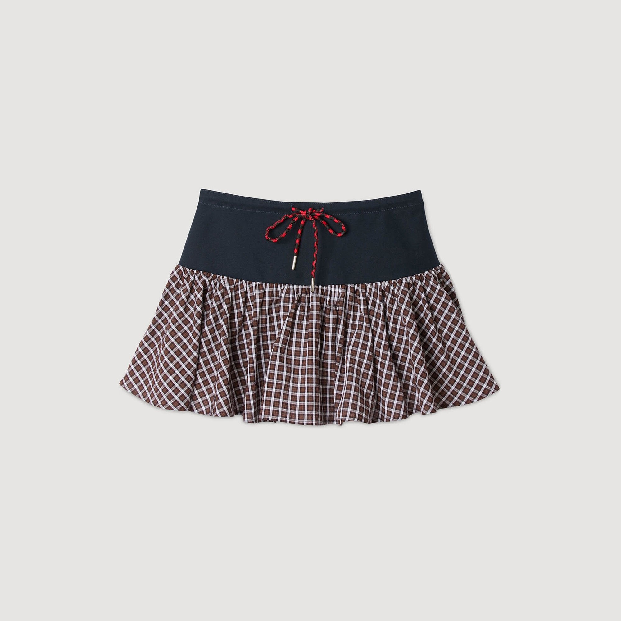 Checked skort Brown Sandro Women