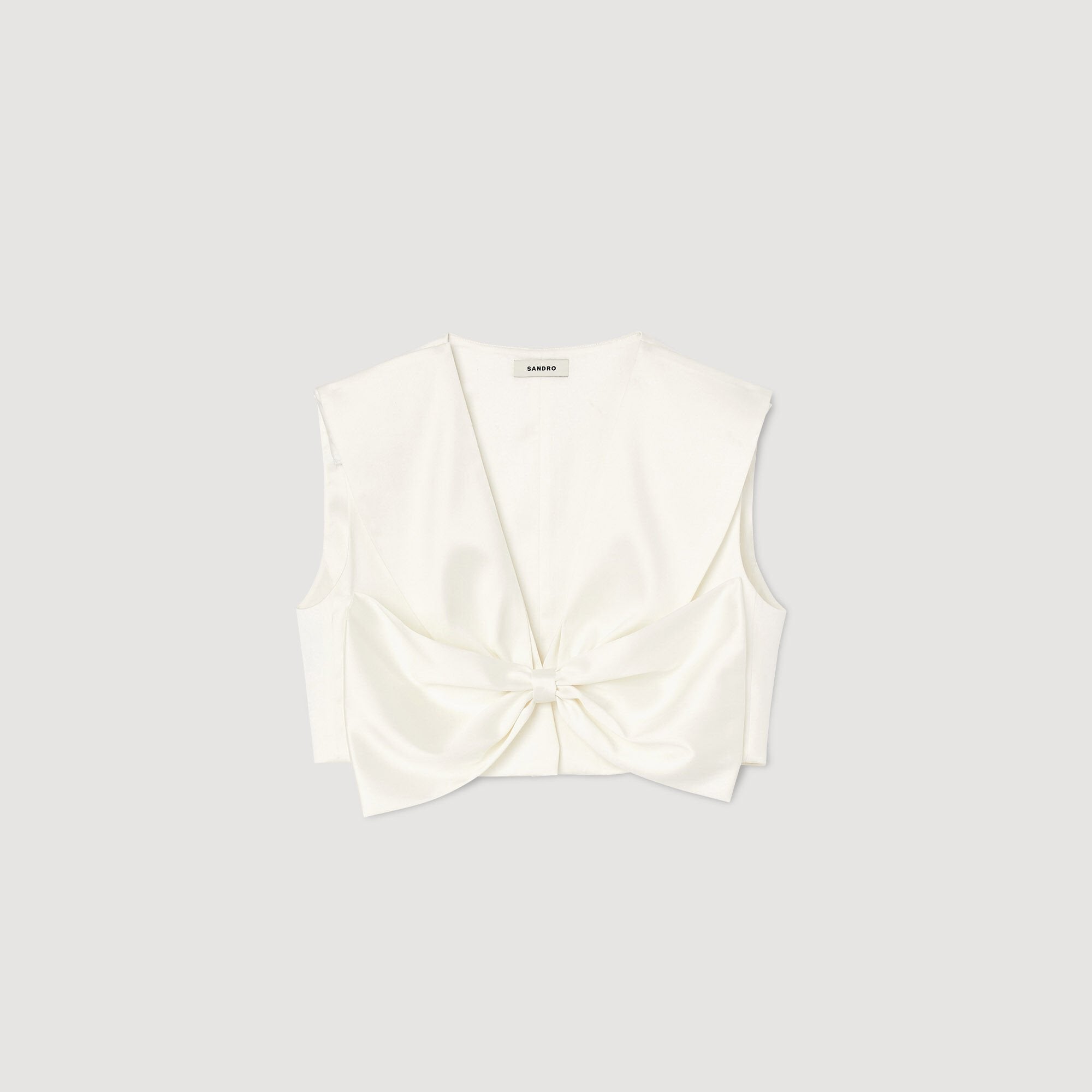 Satin-effect crop top White Sandro Women