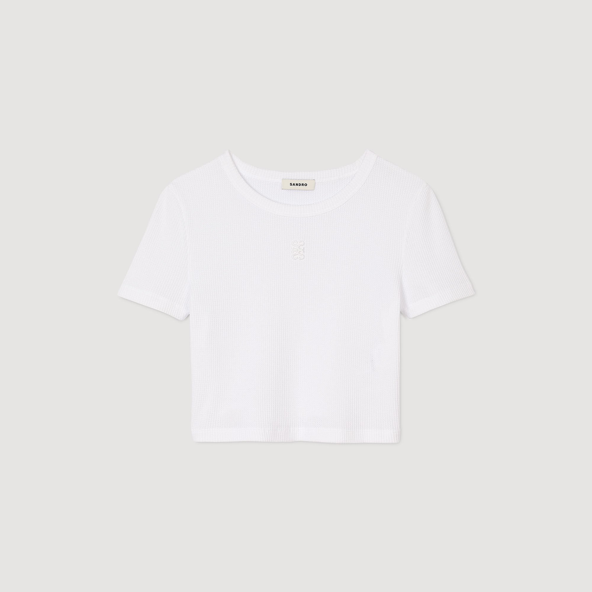 Cropped T-shirt White Sandro Women