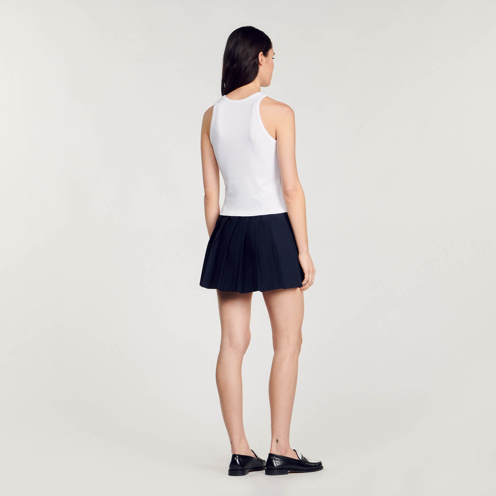 Embroidered vest top White Sandro Women