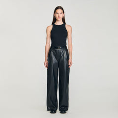 Embroidered vest top Black Sandro Women