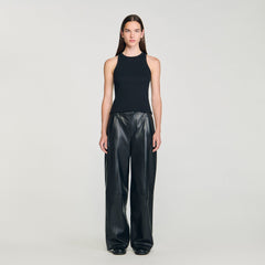 Embroidered vest top Black Sandro Women