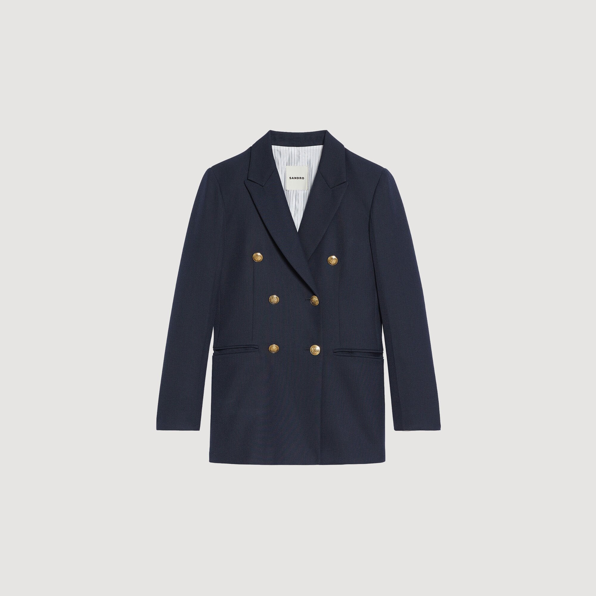 Double-breasted suit jacket Navy Blue Sandro Women