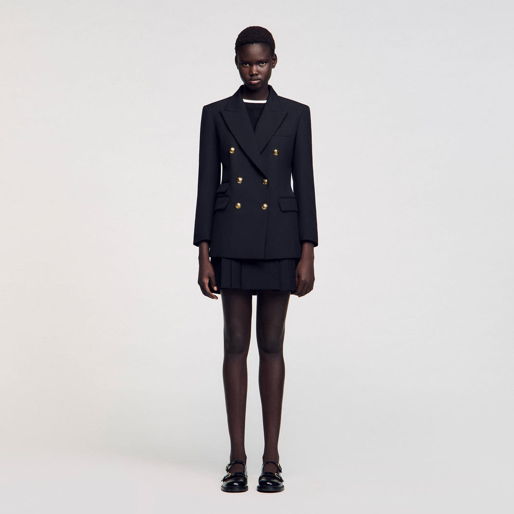 Double-breasted suit jacket Black Sandro Women