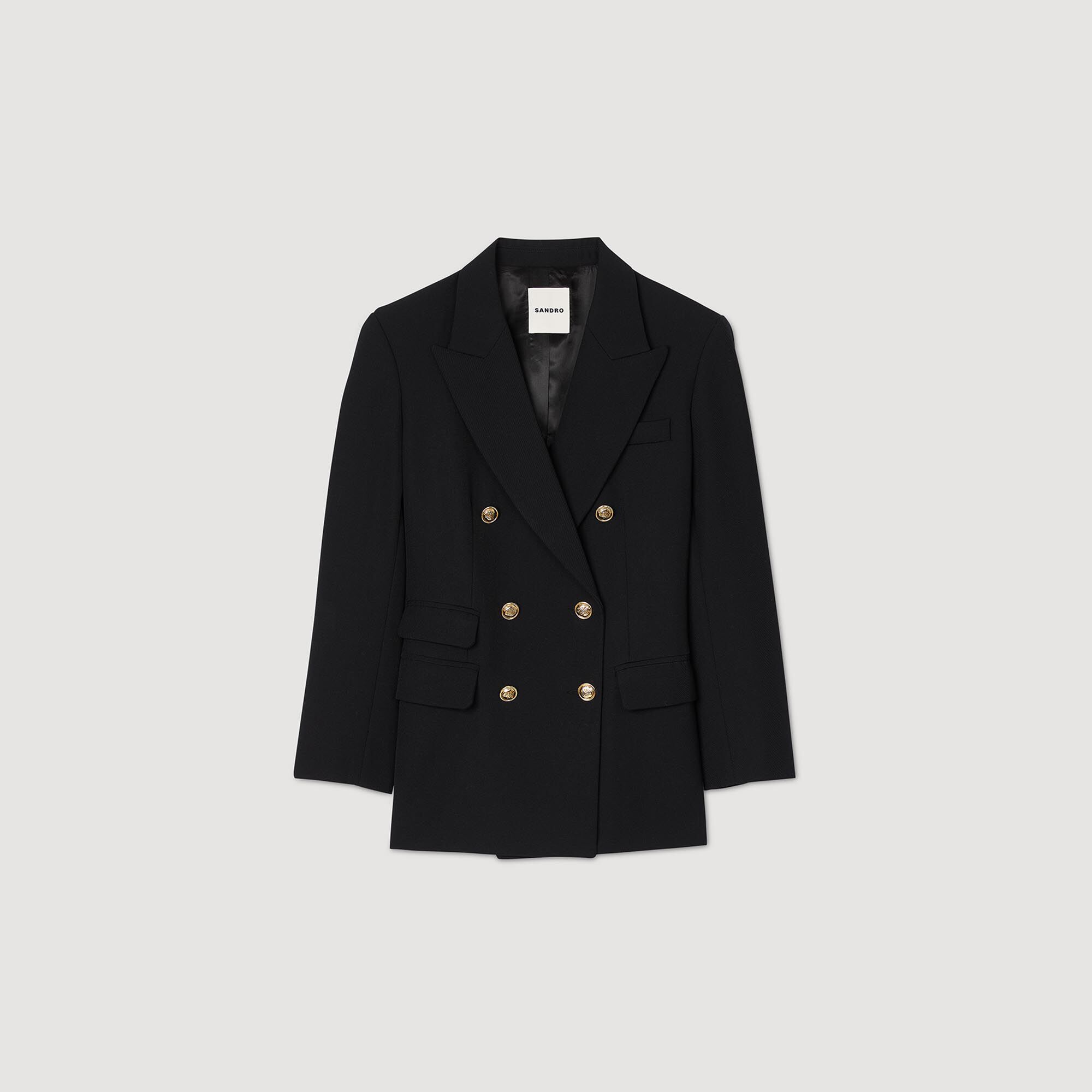 Double-breasted suit jacket Black Sandro Women