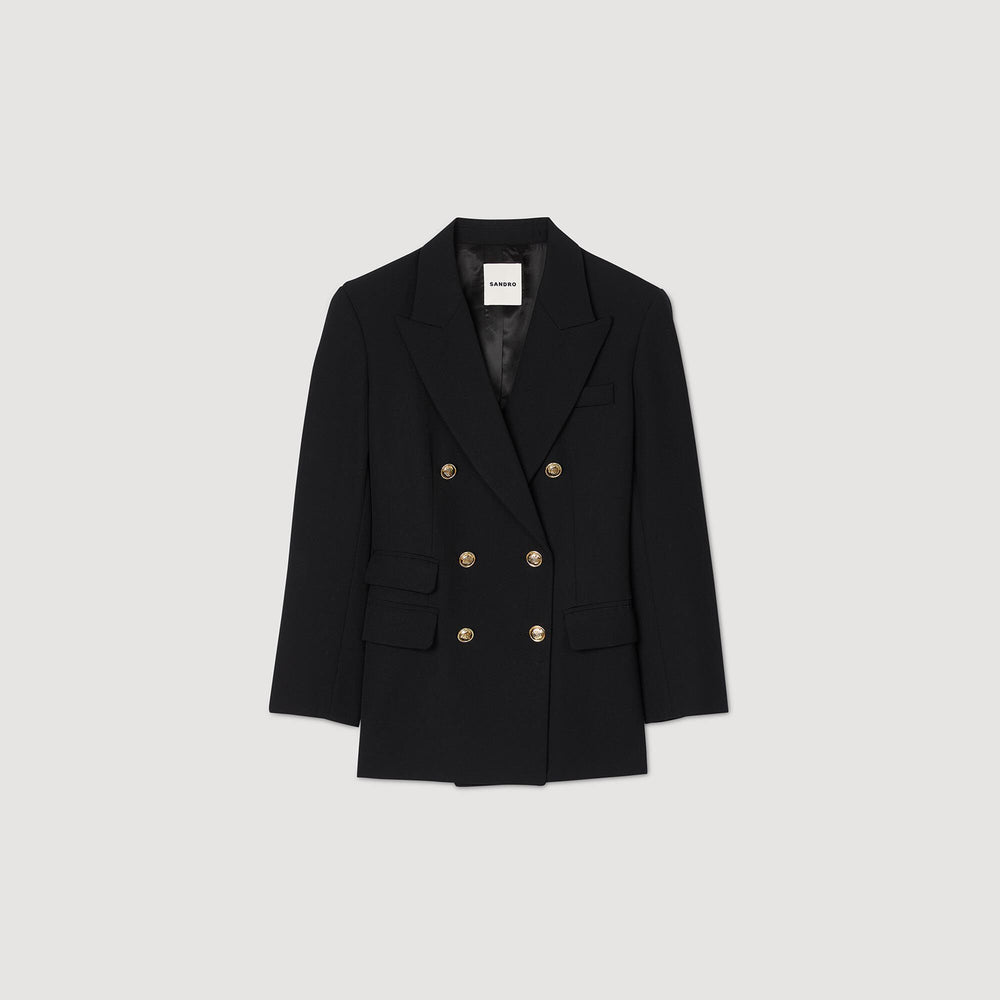 Double-breasted suit jacket Black Sandro Women