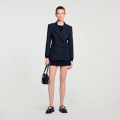 Striped suit jacket Black Sandro Women