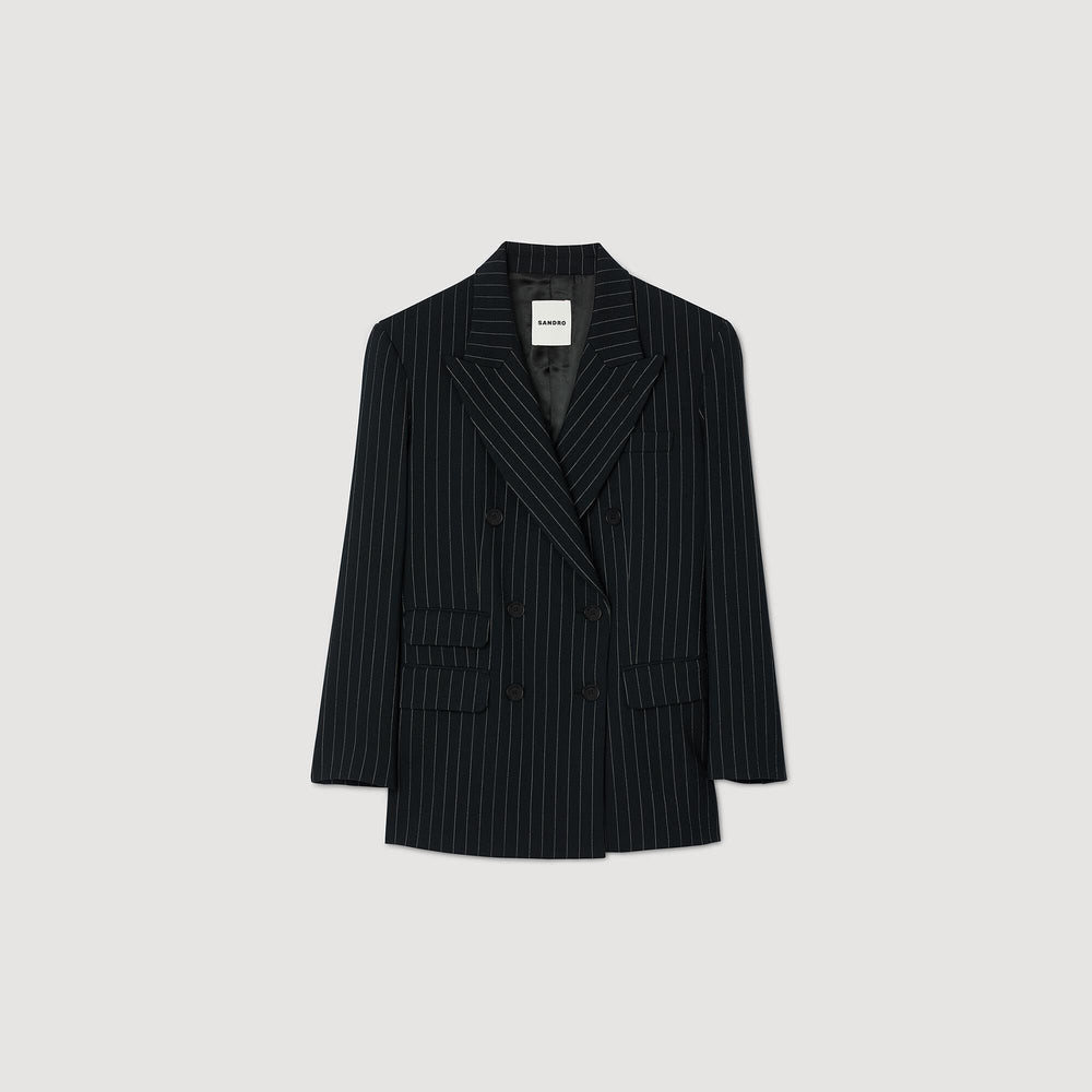 Striped suit jacket Black Sandro Women