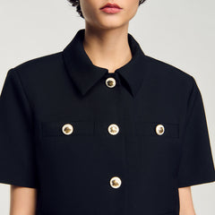 Short-sleeved jacket Black Sandro Women